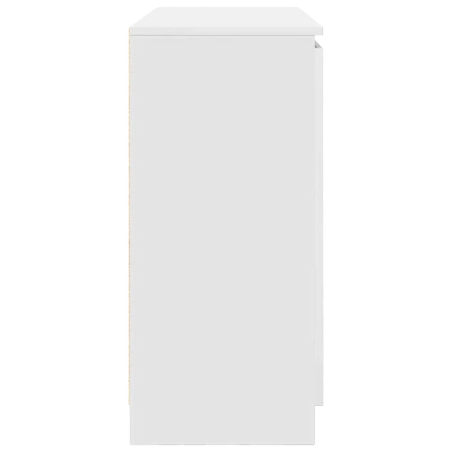 Sideboard with Drawers White 100.5x35x76 cm Engineered Wood