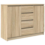 Sideboard with Drawers Sonoma Oak 100.5x35x76 cm Engineered Wood