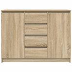 Sideboard with Drawers Sonoma Oak 100.5x35x76cm Engineered Wood