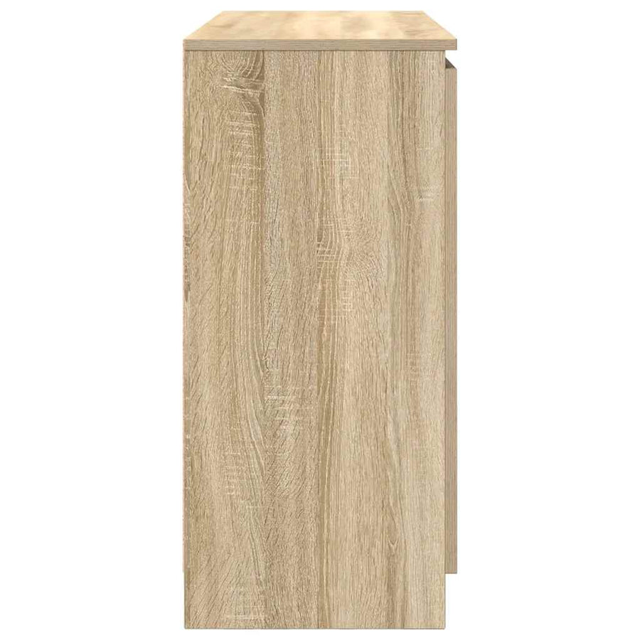 Sideboard with Drawers Sonoma Oak 100.5x35x76cm Engineered Wood