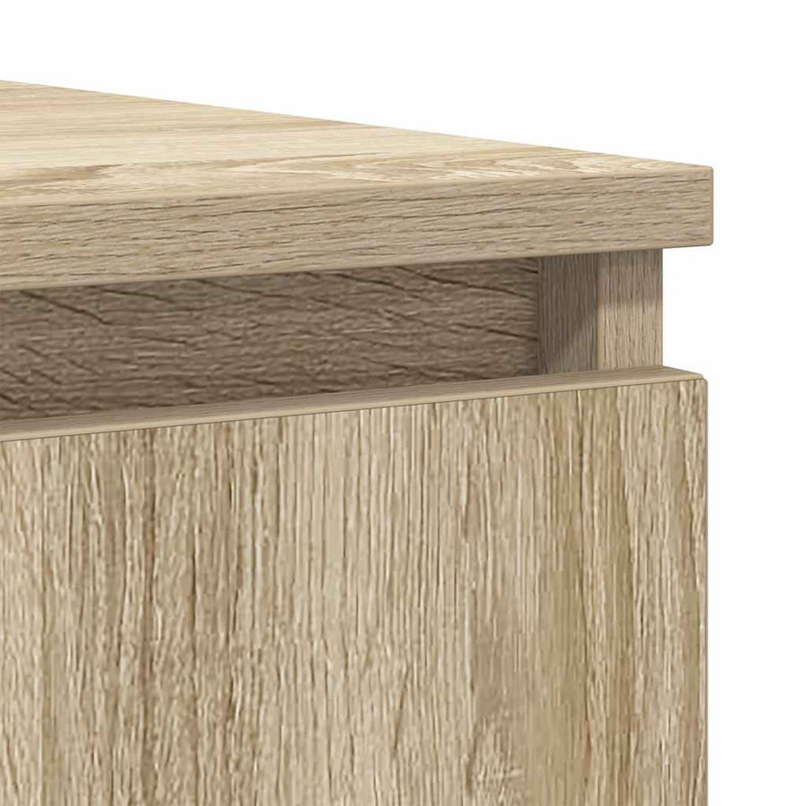 Sideboard with Drawers Sonoma Oak 100.5x35x76cm Engineered Wood