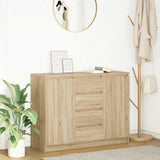 Sideboard with Drawers Sonoma Oak 100.5x35x76 cm Engineered Wood