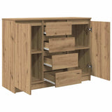 Sideboard with Drawers Artisan Oak 100.5x35x76 cm Engineered Wood - 45-Degree Angle