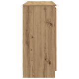 Sideboard with Drawers Artisan Oak 100.5x35x76 cm Engineered Wood - Close-Up Angle
