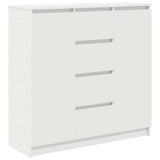 Sideboard with Drawers White 100.5x35x98.5 cm Engineered Wood