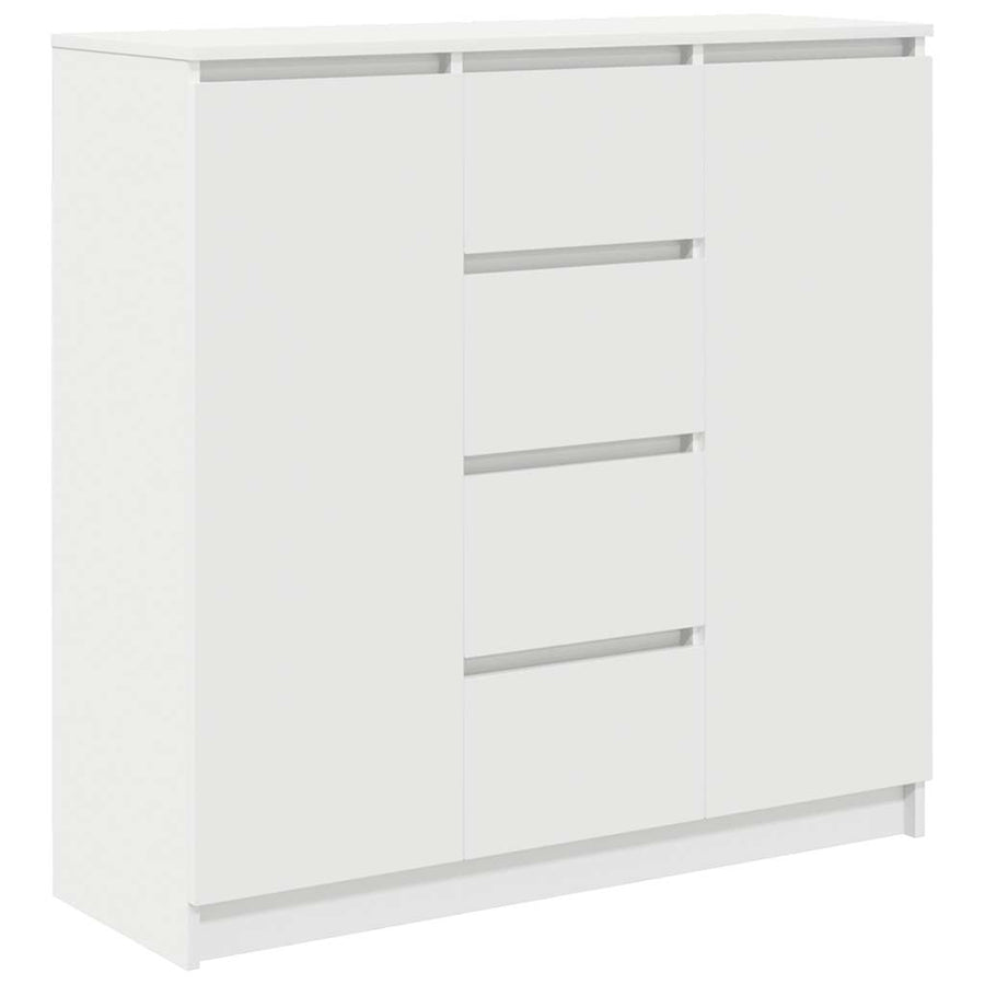 Sideboard with Drawers White 100.5x35x98.5 cm Engineered Wood