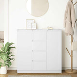 Sideboard with Drawers White 100.5x35x98.5 cm Engineered Wood - Side View