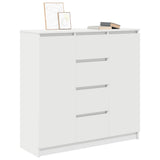 Sideboard with Drawers White 100.5x35x98.5 cm Engineered Wood - Top-Down View