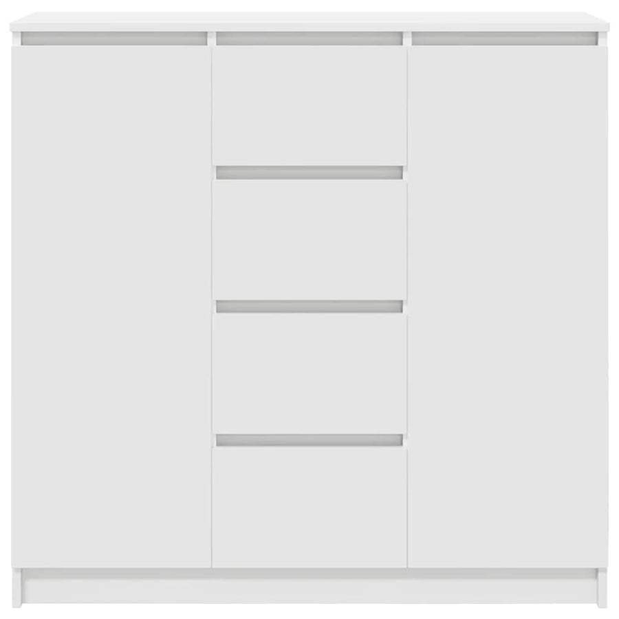 Sideboard with Drawers White 100.5x35x98.5 cm Engineered Wood