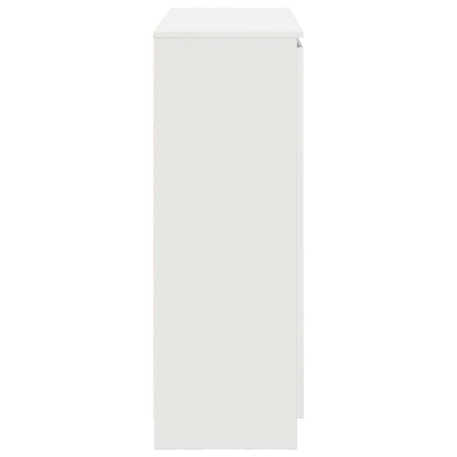 Sideboard with Drawers White 100.5x35x98.5 cm Engineered Wood