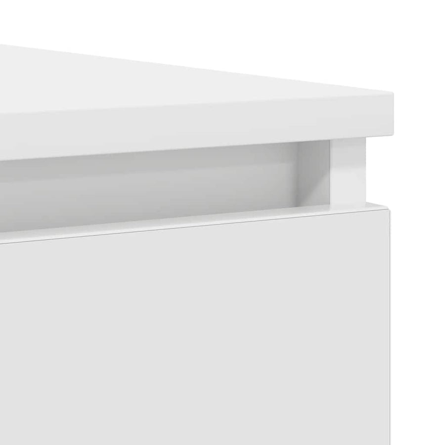 Sideboard with Drawers White 100.5x35x98.5 cm Engineered Wood