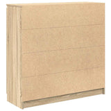 Sideboard with Drawers Sonoma Oak 100.5x35x98.5 cm Engineered Wood