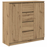 Sideboard with Drawers Artisan Oak 100.5x35x98.5 cm Engineered Wood - Front View