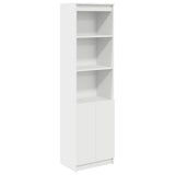Highboard White 50x35x180 cm Engineered Wood - Front View