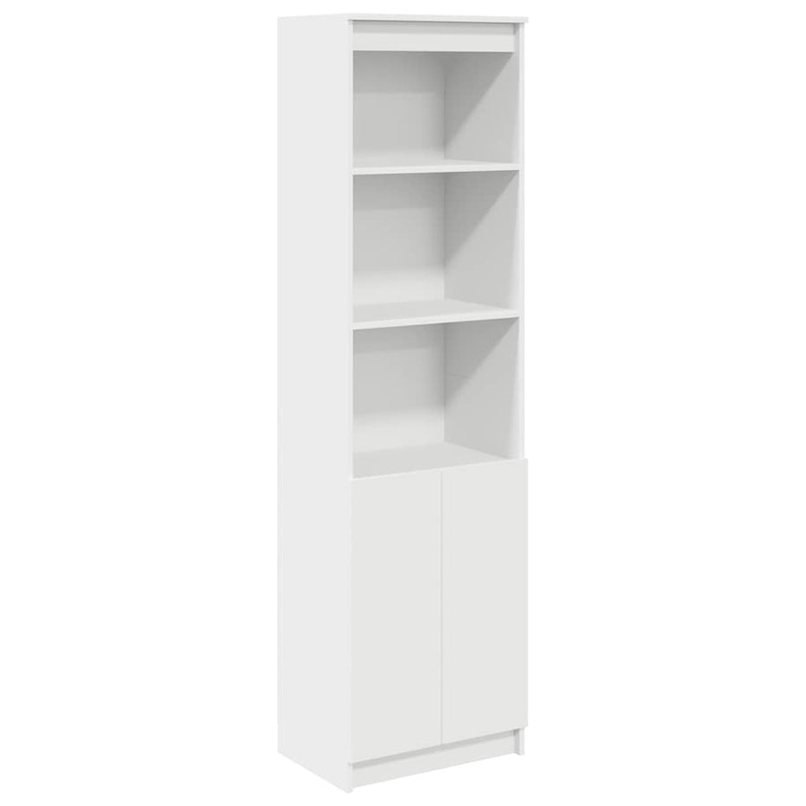 Highboard White 50x35x180 cm Engineered Wood