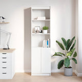 Highboard White 50x35x180 cm Engineered Wood - Side View