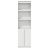 Highboard White 50x35x180 cm Engineered Wood - Rear View