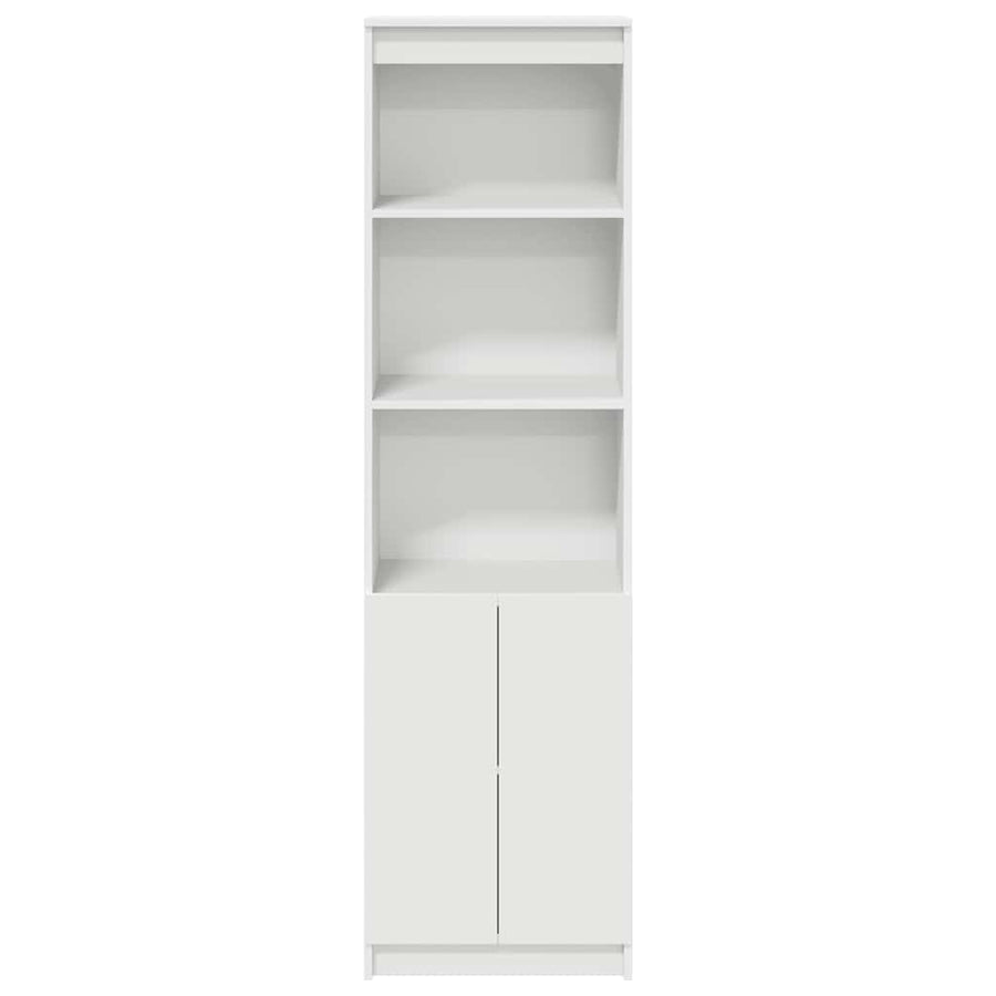 Highboard White 50x35x180 cm Engineered Wood