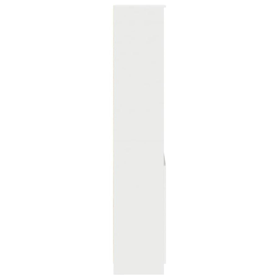 Highboard White 50x35x180 cm Engineered Wood