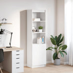 Highboard White 50x35x180 cm Engineered Wood