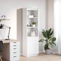 Highboard White 50x35x180 cm Engineered Wood