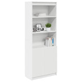 Highboard White 70x35x180 cm Engineered Wood - Top-Down View