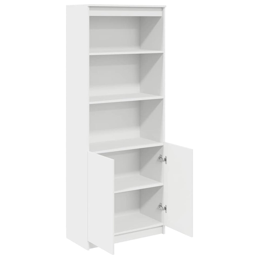 Highboard White 70x35x180 cm Engineered Wood