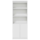 Highboard White 70x35x180 cm Engineered Wood