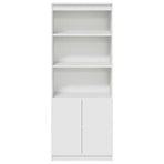Highboard White 70x35x180 cm Engineered Wood
