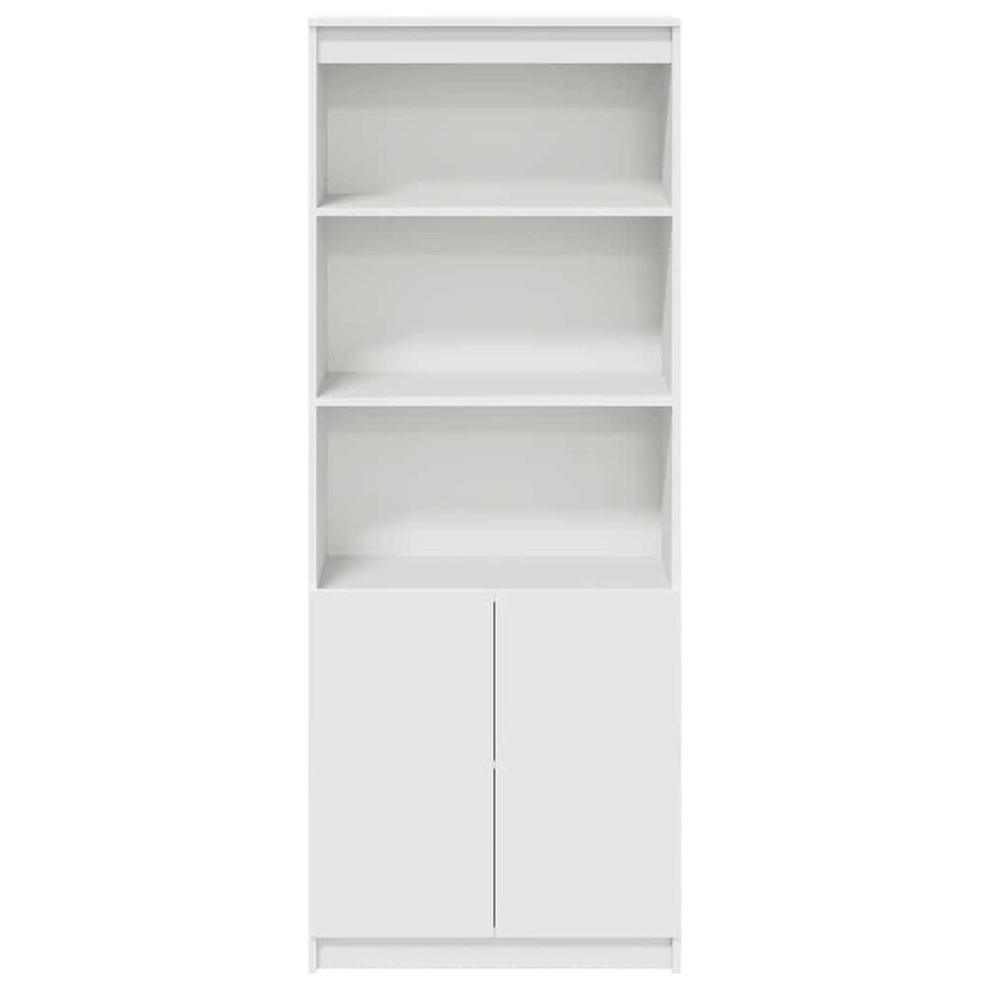 Highboard White 70x35x180 cm Engineered Wood