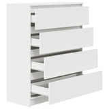 Sideboard White 80x35x99 cm Engineered Wood - 45-Degree Angle