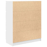 Sideboard White 80x35x99 cm Engineered Wood - Low Angle
