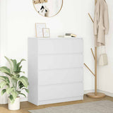 Sideboard White 80x35x99 cm Engineered Wood