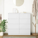 Sideboard White 100x35x99 cm Engineered Wood - Side View