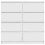 Sideboard White 100x35x99 cm Engineered Wood - Rear View