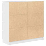 Sideboard White 100x35x99 cm Engineered Wood - Low Angle