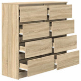 Sideboard Sonoma Oak 100x35x99 cm Engineered Wood - 45-Degree Angle