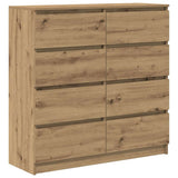 Sideboard Artisan Oak 100x35x99 cm Engineered Wood - Front View