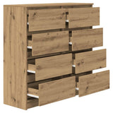 Sideboard Artisan Oak 100x35x99 cm Engineered Wood - 45-Degree Angle