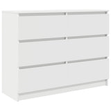 Sideboard White 100x35x76 cm Engineered Wood
