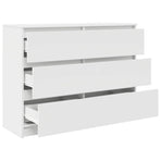 Sideboard White 100x35x76 cm Engineered Wood