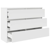 Sideboard White 100x35x76 cm Engineered Wood - 45-Degree Angle