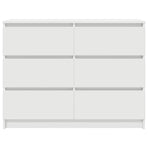 Sideboard White 100x35x76 cm Engineered Wood