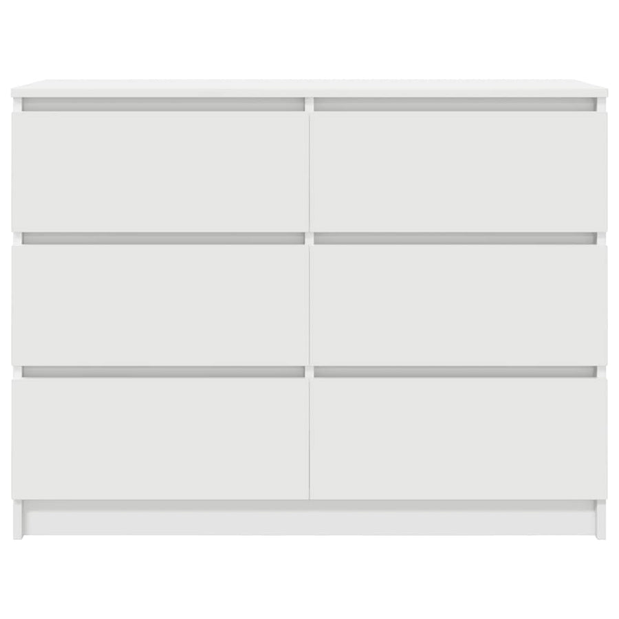 Sideboard White 100x35x76 cm Engineered Wood
