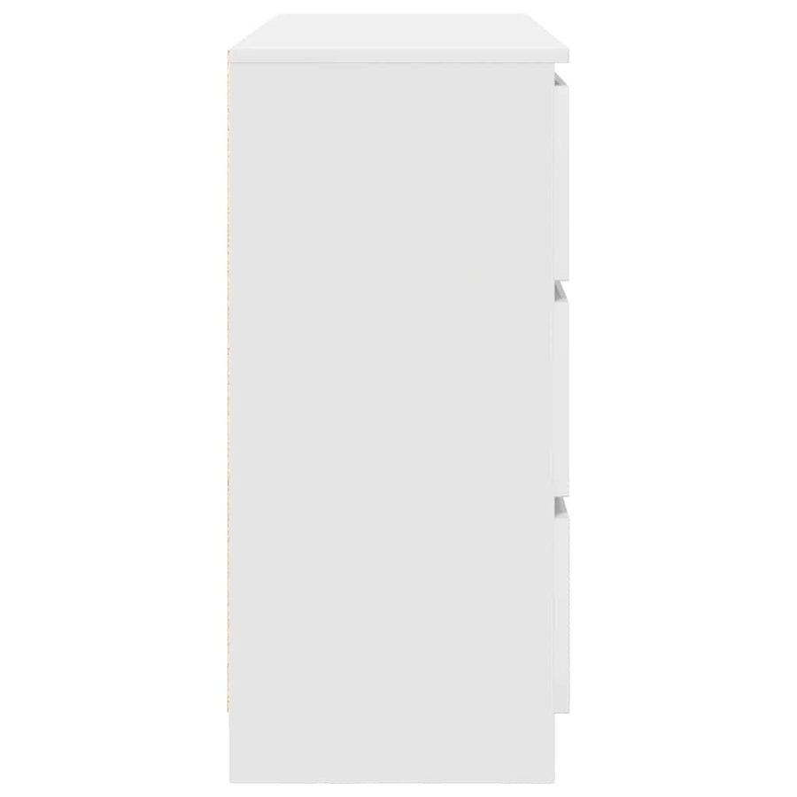 Sideboard White 100x35x76 cm Engineered Wood