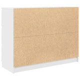 Sideboard White 100x35x76 cm Engineered Wood - Low Angle