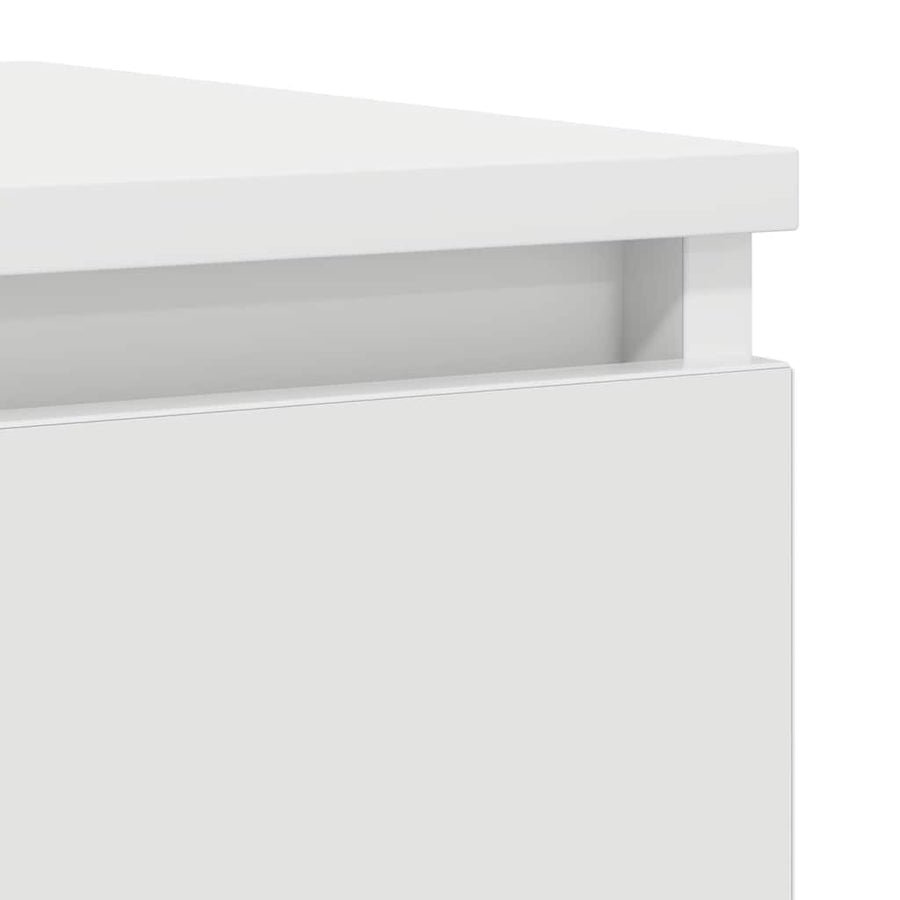 Sideboard White 100x35x76 cm Engineered Wood