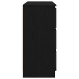 Sideboard Black Oak 100x35x76 cm Engineered Wood