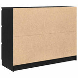 Sideboard Black Oak 100x35x76 cm Engineered Wood - Low Angle