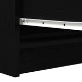 Sideboard Black Oak 100x35x76 cm Engineered Wood - Extra Image
